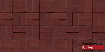 Тротуарная клинкерная брусчатка PK83 Naturrot 200x100x40 Westerwalder Klinker